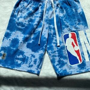 NBA Blue and White Athletic Shorts comfort basketball athletic athleisure S